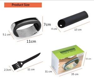 Presse-<span class=keywords><strong>ail</strong></span> à bascule en acier inoxydable, ensemble de presse-<span class=keywords><strong>ail</strong></span> premium, hachoir à <span class=keywords><strong>ail</strong></span> innovant avec éplucheur et grattoir - Product Image 2