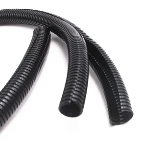 Black Divisible Cable Conduit Protection Hose for wire insulation protector