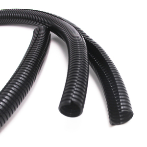 Tubo di protezione cavo divisibile in Nylon nero condotto corrugato per isolamento cavi di protezione - Product Image 1