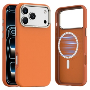 Étui de téléphone magnétique de luxe mat à motif quadrillé avec panneau arrière pour <span class=keywords><strong>iPhone</strong></span> 17 12 13 14 15 16 Pro Max, coque de protection avec cadre métallique pour appareil photo - Product Image 1