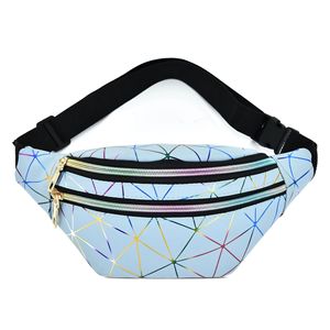 Sac banane unisexe personnalisé, mini et élégant, argenté, avec découpe laser, pochette de poitrine géométrique pour téléphone, pour sport de plein air et vélo - Product Image 5