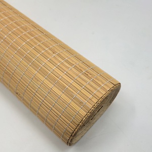 Rouleau de papier peint en fibre de bambou tissé à la main MYWIND, revêtement mural à texture de grille tissée naturelle pour l'intérieur et les meubles - Product Image 1