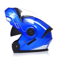 Casque de Moto Modulable Double Visière Rétro Homologué DOT Intégral à Relever
