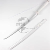 Katana d'anime blanc non affûté de 40,9 pouces, réplique du Zanpakuto de Rukia Kuchiki (Sode no Shirayuki) de Bleach, avec fourreau, pour cosplay