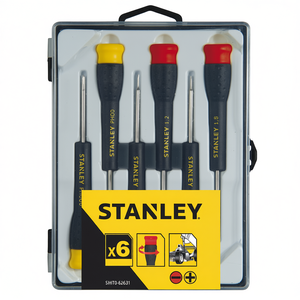 Jeu de tournevis de précision Stanley 6 pièces avec embouts magnétiques pour l'électronique et les petites réparations - Product Image 2