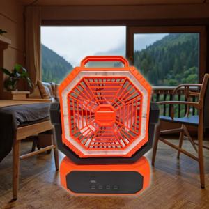 Factory Direct <b>Smart</b> 10000mAh USB Rechargeable Camping <b>Fan</b> Strong Wind Electric Oscillating <b>Fan</b> with Flashlight - Product Image 6