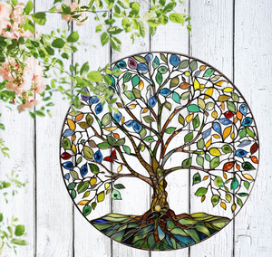 ต้นไม้แห่งชีวิตกระจกสี MD ต้นคริสต์มาสที่ทันสมัยที่ดักแสงแดดการตกแต่งหน้าต่างจากเจ้อเจียงประเทศจีน - Product Image 3