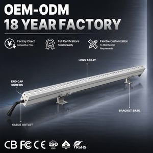 Éclairage mural LED RGBW DMX512 pour façade de bâtiment en aluminium, classé IP65 pour extérieur - Product Image 3