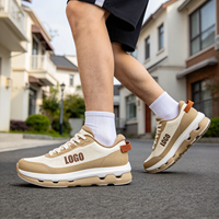Chaussures de marche pour hommes avec logo personnalisé d'usine, style décontracté, absorption des chocs, semelle creuse, lacets, baskets décontractées