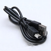Cable de Carga USB V3 Mini con Conector Tipo T, Revestimiento de Nailon y Cobre Puro, Carga Rápida de 3A para Computadora, Cámara, Laptop, MP3/MP4