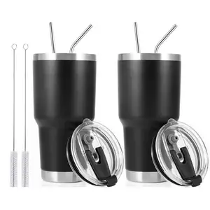 Wholesale 30oz Stainless Steel Tumbler cup Double Wall Vacuum Insulation tumbler with straw