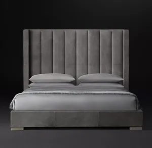 Productos Más Populares, Económicos, de Alta Calidad, Cómodos, Modernos, Cama de Plataforma de Cuero - Product Image 3