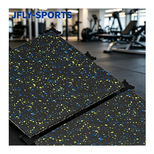 Alfombra de caucho EPDM entrelazada de fácil instalación, con reducción de ruido, para levantamiento de pesas, gimnasio, área de juegos para niños, deportes al aire libre - Product Image 1