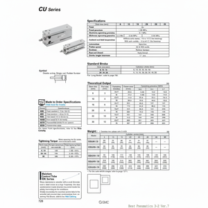 Pièces pneumatiques de CDU10-40D de cylindre de bâti libre de SMC Pneumatics - Product Image 1