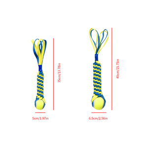Kangdarpet เชือกถักสำหรับสุนัขของเล่นที่มีปมสำหรับเคี้ยวแบบอินเทอร์แอคทีฟสำหรับสัตว์เลี้ยงที่ฝึกทำความสะอาดฟัน - Product Image 3