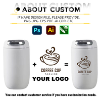 Mug à café personnalisé avec logo, 12 oz, en acier inoxydable, isolé, à double paroi, sous vide, pour le camping, les voyages, la consommation d'eau pour adultes
