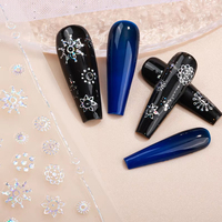 Nouvelle conception créative, paillettes, motifs variés, technologie laser Aurora, plastique écologique, autocollants pour ongles d'été auto-adhésifs