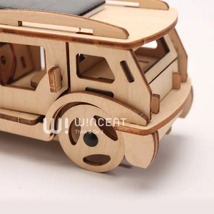 Kit de modèle de voiture solaire en bois à monter soi-même Wincent, SUV, puzzle 3D, expérience scientifique STEM, véhicule éducatif, cadeau pour enfants - Product Image 2