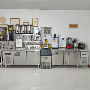 Évier de barre en acier inoxydable commercial avec établi de planche de vidange pour les magasins de thé à bulles de cocktail de thé au lait 220v nouvel état - Product Image 1