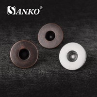 Boutons en métal de luxe personnalisés SANKO pour jeans, placage écologique, centre concave décoratif pour manteaux, blazers et accessoires vestimentaires
