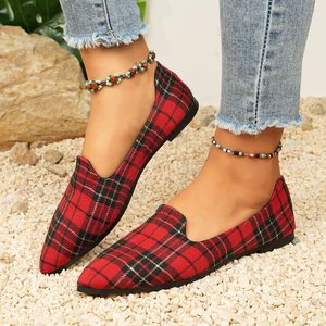 2025 Latest Style Women's Large Size Fashion Loafers Color <b>Matching</b> Flat Casual Slip-On Single Shoes for Spring/Summer Rubber - Product Image 4