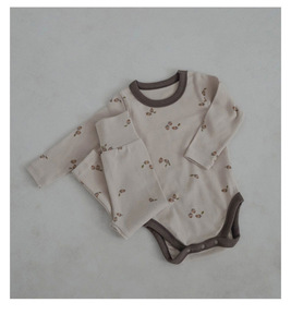 Conjunto de Primavera de Dos Piezas para Bebé, Body y <span class=keywords><strong>Pantalones</strong></span>, Conjunto de Mameluco de Manga Larga de Algodón - Product Image 4