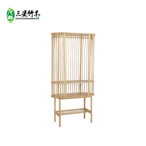 <b>Bamboo</b> coat rack, multi-layer household storage cabinet, solid wood bedside <b>table</b>, tea rack, display rack - Product Image 3