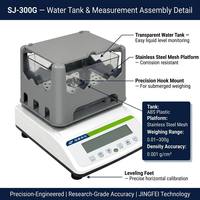300g High Precision Electronic Densimeter Digital Solid Density Meter for Gold Jewelry Rubber Plastic Lab Testing