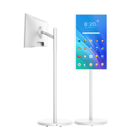 27 pouces mobile 128gb Tablet Tv charge interactive Télévision intelligente sur roues Haut-parleur intégré Portable Tv Lcd Smart Tv