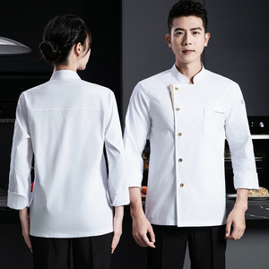 <span class=keywords><strong>Tenue</strong></span> <span class=keywords><strong>de</strong></span> <span class=keywords><strong>travail</strong></span> unisexe classique pour chef, nouvelle collection automne-hiver, élastique, manches longues ou courtes, <span class=keywords><strong>en</strong></span> sergé tissé, pour restaurant et boulangerie - Product Image 6