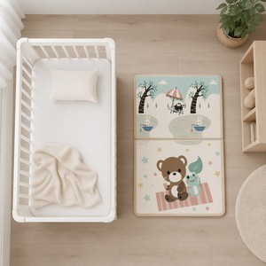 Tapis de jeu pliable multifonctionnel XPE pour bébé, grand tapis de sol compact pour pique-nique en extérieur et rangement d'appartement - Product Image 6