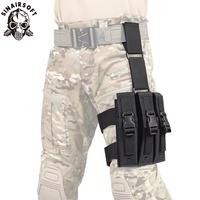 SINAIRSOFT Pochette tactique triple pour chargeurs à dégagement rapide, à fixer sur la cuisse, compatible MOLLE, M P FIVE