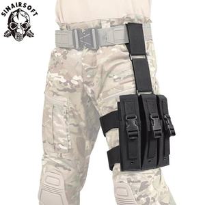 SINAIRSOFT Tactical Quick Release Drop Leg Triple Mag Pouch Holder <b>MOLLE</b> Mag Pouch Cartridge Clip Pouch M P FIVE - Product Image 1