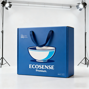 Boîtes d'emballage personnalisées avec logo pour plats, bols, assiettes, boîtes en papier kraft ondulé, boîtes cadeaux pour restaurant ou usage en cuisine - Product Image 3