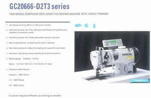Máy may điện tử bọc da GC20666, kim đôi, ba mũi, kiểu thông thường - Product Image 4