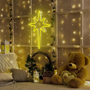 لافتة نيون نجمية مضيئة بتقنية LED لعيد الميلاد مع تحكم عبر تطبيق البلوتوث وألوان متعددة لديكور الشركات - Product Image 6