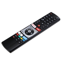 Télécommande universelle infrarouge RC4318 à code fixe, compatible avec 2 piles AAA, pour téléviseurs intelligents 4K Vestel, Finlux, Telefunken, Edenwood, noire