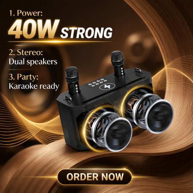 40W Professional Karaoke Portable Wireless Bluetooth Speaker with Wireless Charging Phone Holder WJ-A920