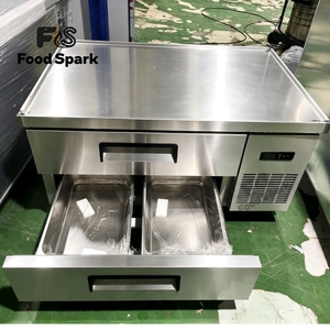 Base Refrigerada para Chef de Acero Inoxidable 304 de Alta <span class=keywords><strong>Calidad</strong></span> a <span class=keywords><strong>Precio</strong></span> de Fábrica, con 2 Cajones y Compresor Embraco con Certificación CE - Product Image 4
