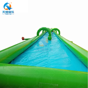Trượt nước bơm hơi dài 100m 200ft trượt N trượt công viên nước hấp dẫn cho người lớn - Product Image 2