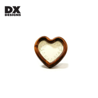Bingkai Foto Kayu Vintage DX Designs Motif Hati Kecil Dekorasi Bunga Bingkai Gambar Hiasan Meja untuk Hadiah Pernikahan Hari Valentine