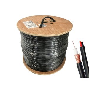 * Presa * RG59 cavo Video coassiale Spool + 2 fili di alimentazione per fotocamera HKC-CA2C-200B Hikvision da 200 metri- - Product Image 1