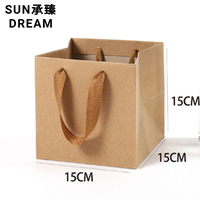 Sac de shopping en papier kraft blanc personnalisé avec poignée en ruban pour vêtements et cadeaux