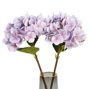 <b>Artificial</b> <b>Hydrangea</b> Single Stem Pink Plastic Silk Flower For Wedding Home Decor 43g High Simulation - Product Image 4