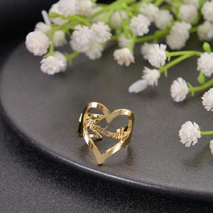 ดรอปชิปแหวนสเตนเลสสุดสร้างสรรค์มีสไตล์แฟชั่นเฉพาะบุคคลสำหรับผู้หญิงเด็กผู้หญิงวันเกิดวันแม่ - Product Image 4