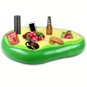 Bar flottant gonflable pour piscine de 29 pouces avec porte-gobelets et plateau porte-aliments - Product Image 5