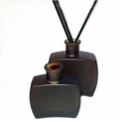 Bouteille de diffuseur en verre noir poli, contenant personnalisé vide, décoratif, pour salle en verre, emballage de bouteille, 100ml, 10 pièces
