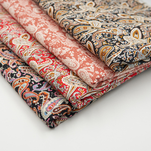 Tela de Popelina de Algodón Tejida con Estampado de Flores Paisley Chinas <span class=keywords><strong>para</strong></span> <span class=keywords><strong>Ropa</strong></span> y Pantalones Cortos - Product Image 1