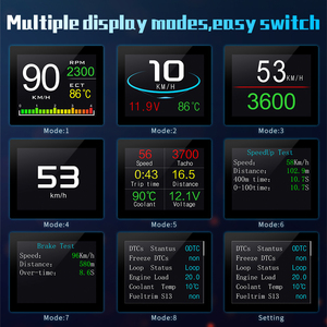 P10 Hud Head up Display Digital Car Computer Auto ECU Film Gauge Medidor de velocidad Monitor electrónico OBD 2 Herramienta de diagnóstico - Product Image 3
