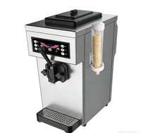 Machine à crème glacée commerciale compacte pour comptoir, distributeur industriel de crème glacée molle avec écran tactile, pour yaourt glacé